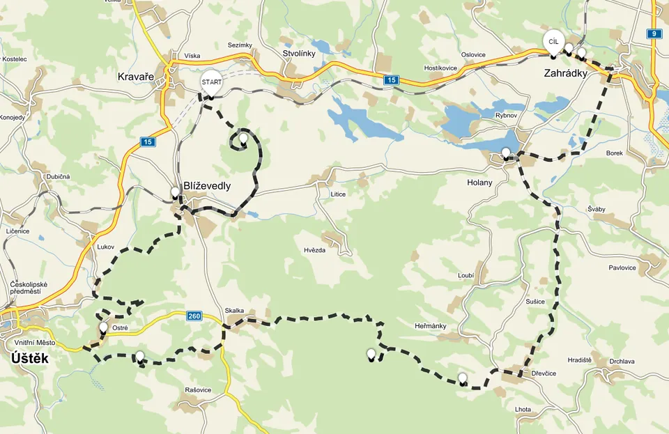 Trasa Vandru s Vonty - Máchův kraj